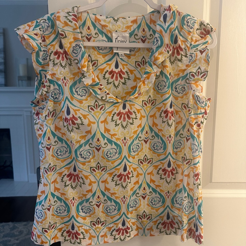 Finley Multicolor Patterned Blouse New without tags